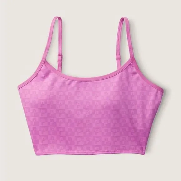 PINK Victoria's Secret Pink Bra ULTIMATE LIGHTLY LINED SPORTS CROP sz L - Picture 3 of 5